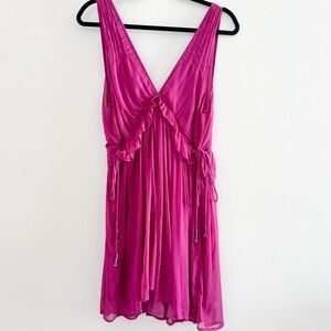 Free People Magenta V-Neck Sundress
